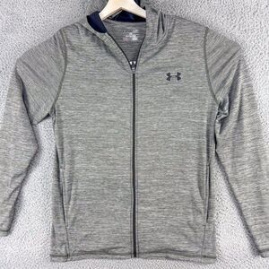 Under Armour Jacket Mens Small Gray‎ Loose Heatgear Outdoor Gym Train Hike Run